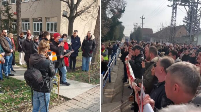 Protest u Selenči